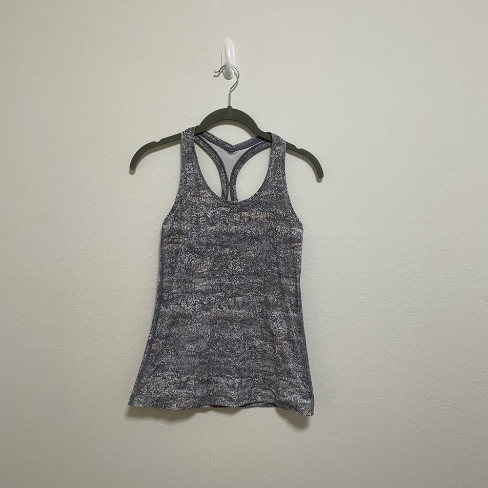 Lululemon Cool Racerback 2 Gray Tank Top